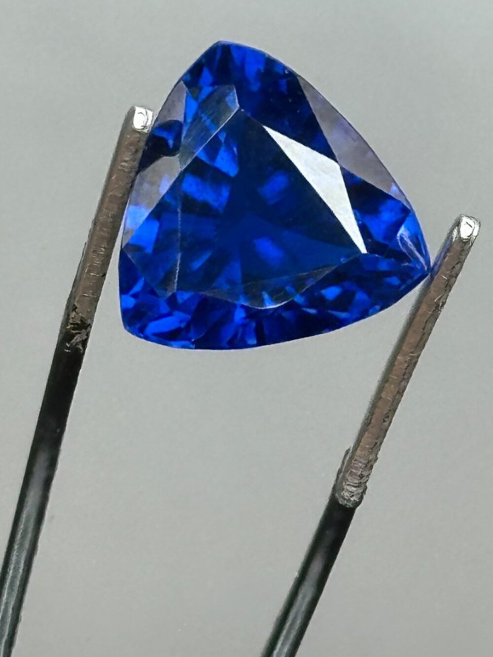 Trillion Blue Sapphire with Lab Card